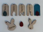 easter tags lasercut