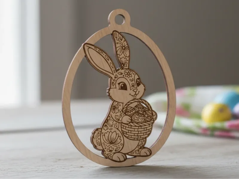 Easter Bunny Basket Ornament
