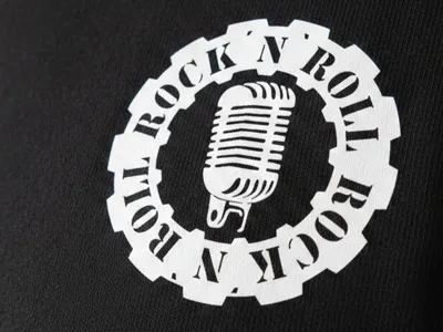 Rock n roll vintage microphone design for T-shirt