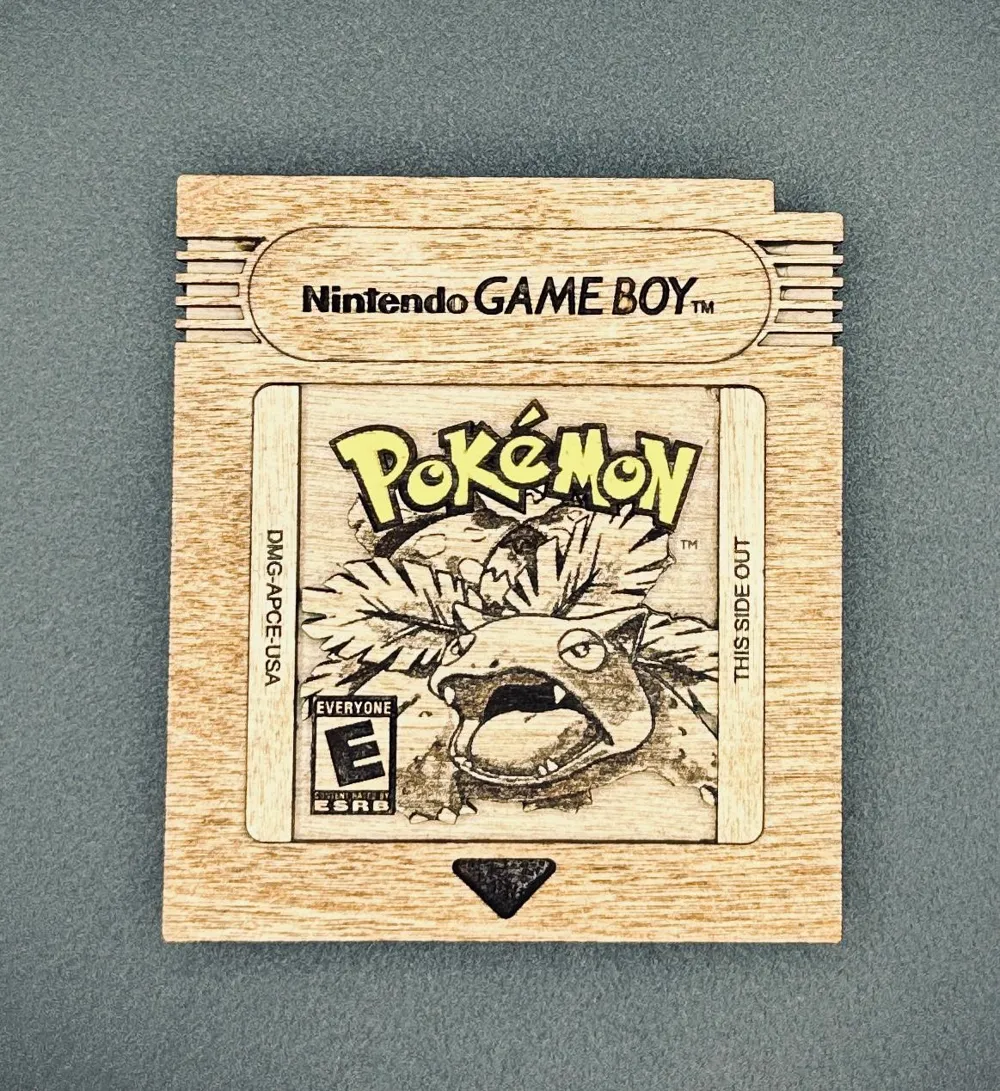 Pokémon Green - Gameboy cartridge - layer fan art - Free 3D Print Model ...