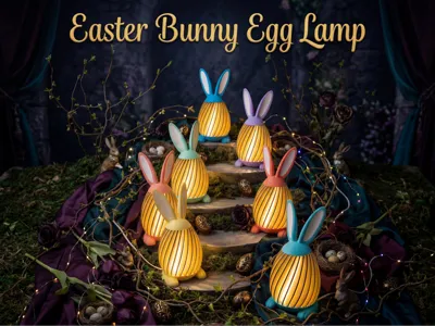 Easter Bunny Egg Lamp (Laser Cut)