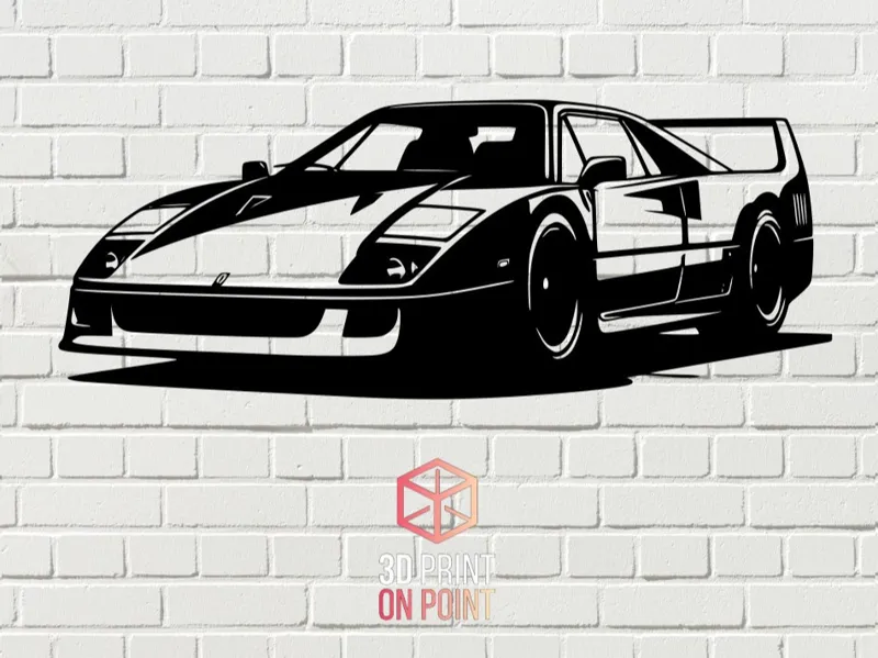FERRARI F40 - 2D WALL ART #3✄