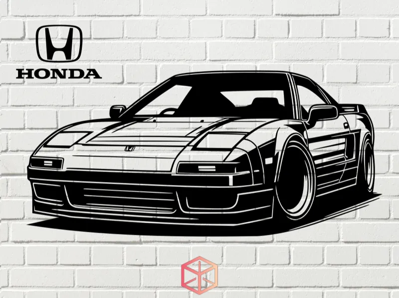 HONDA NSX VINTAGE - 2D WALL ART #3✄
