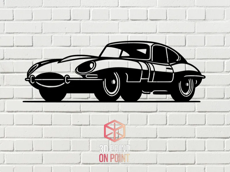 JAGUAR E-TYPE - 2D WALL ART #2✄
