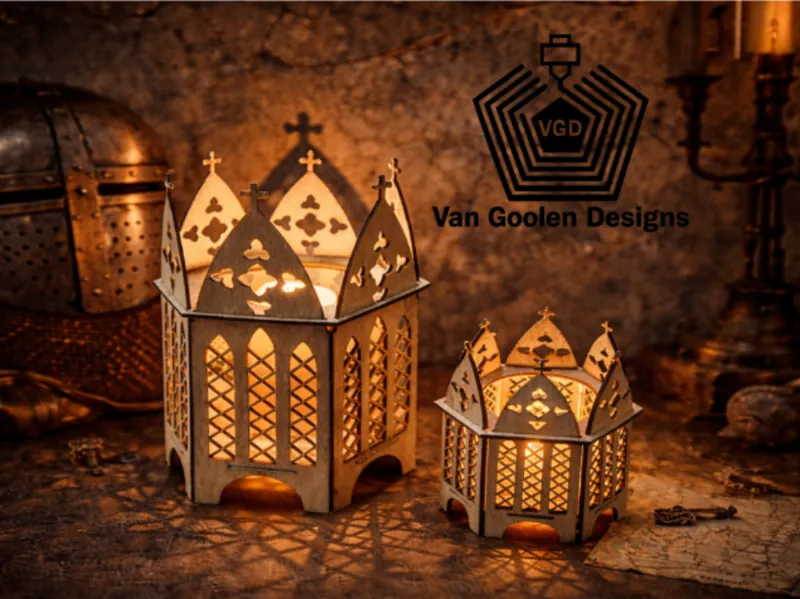 Gothic Cathedral Candle Holder (2 Sizes) Medieval
