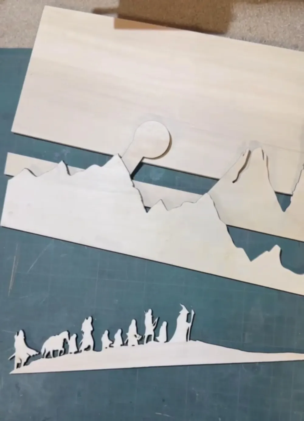 The Fellowship's Journey - Multi-Layer Silhouette - Free 3D Print Model ...