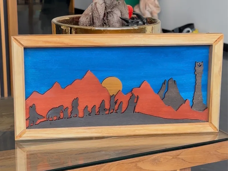 The Fellowship's Journey - Multi-Layer Silhouette