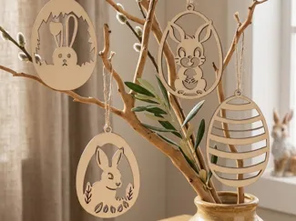 Easter Ornament Set - Nested Bunnies e Eggs ostern