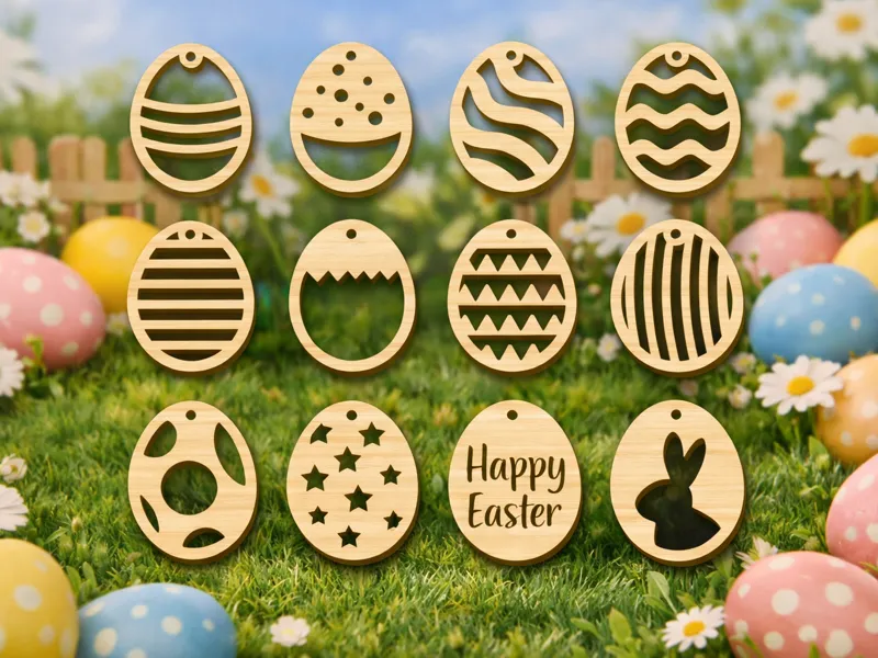 Easter Egg Ornament Bundle – 12 Unique Designs