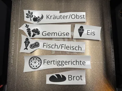Freezer labels