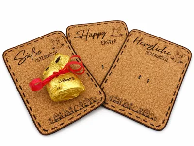 Easter Bunny Gift Card Laser File for Cork or Wood