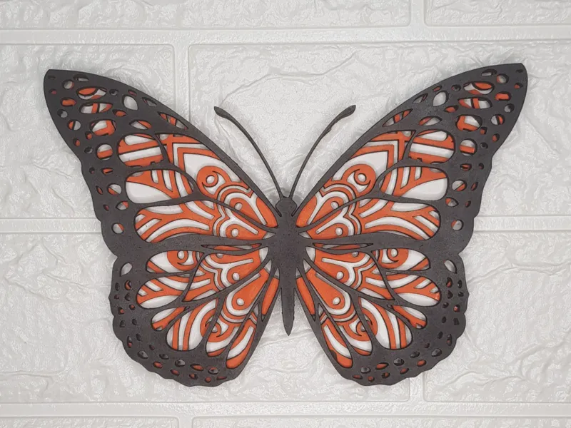 Mariposa Monarca mandala muntilayer