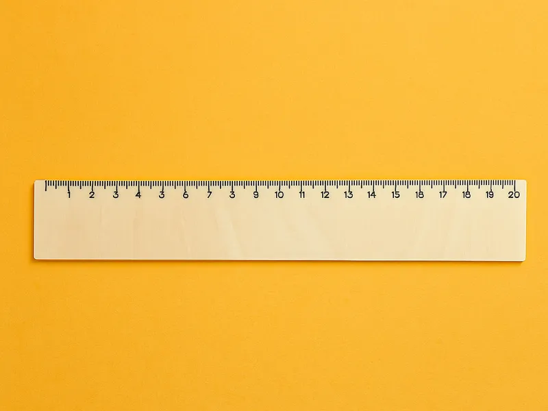 Righello da 20 cm in legno – Minimal taglio laser 