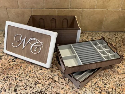 Modern Jewelry Box (Laser Cut Files) (WIP)