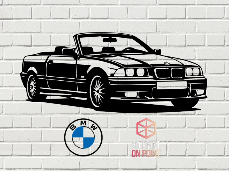BMW E36 M Sport Convertible - 2D WALL ART✄