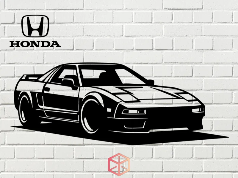 HONDA NSX VINTAGE - 2D WALL ART #1✄