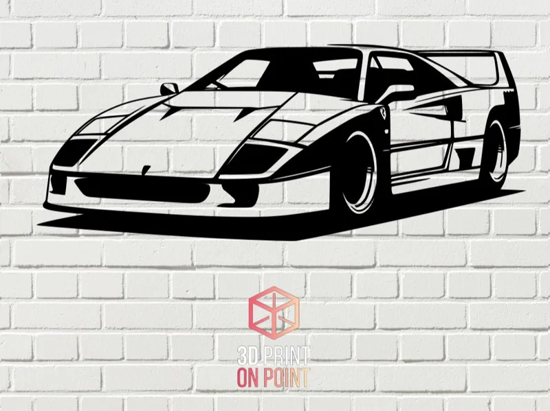 FERRARI F40 - 2D WALL ART #1✄
