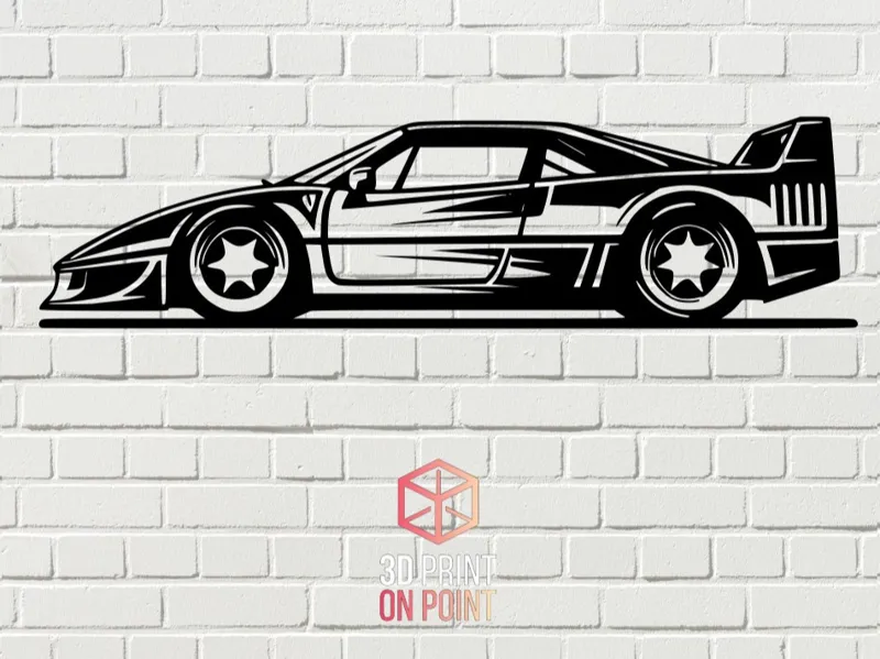 FERRARI F40 - 2D WALL ART #2✄