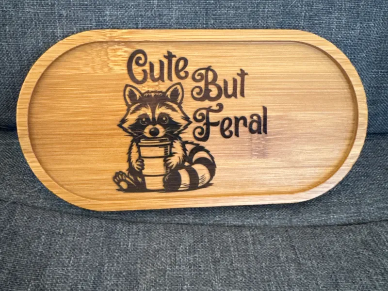 Cute but Feral Tray / Dish / Trinket Tray