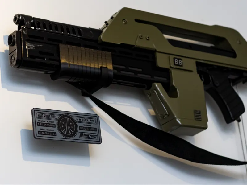 M41A Pulse Rifle Floatin Data Plate Display Plaque
