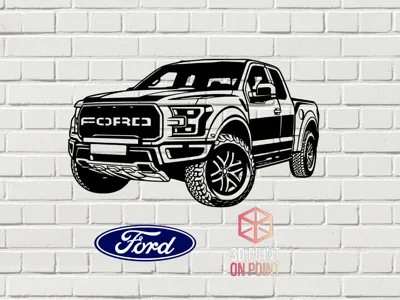 FORD F150 RAPTOR - 2D WALL ART✄