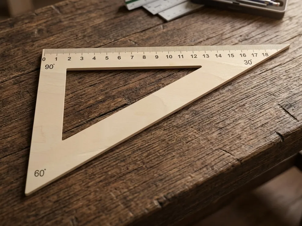 Set Square Ruler with 30°-60°-90° Angles - Free 3D Print Model - MakerWorld