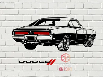 1969 DODGE CHARGER - 2D WALL ART #1✄