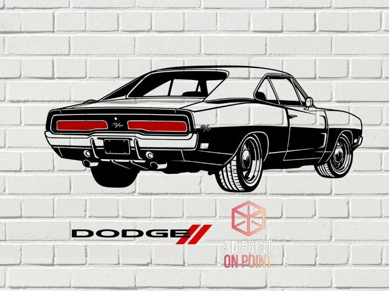 1969 DODGE CHARGER - 2D WALL ART #1✄