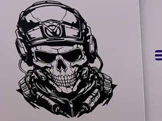 Tactical Skull | High-Contrast Vinyl Plotter File