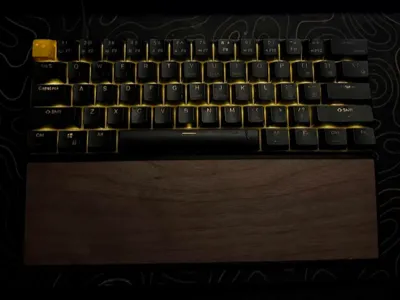 wood keyboard wrist rest ( lazer cut part)