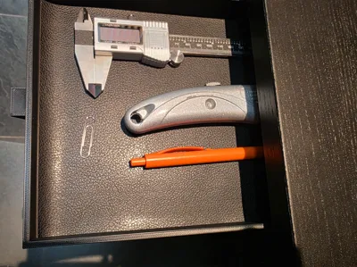 Leatherette insert / inlay for under desk drawer
