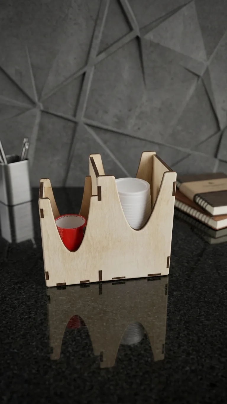 Cup Organizer – Interlocking Design - Free 3D Print Model - MakerWorld