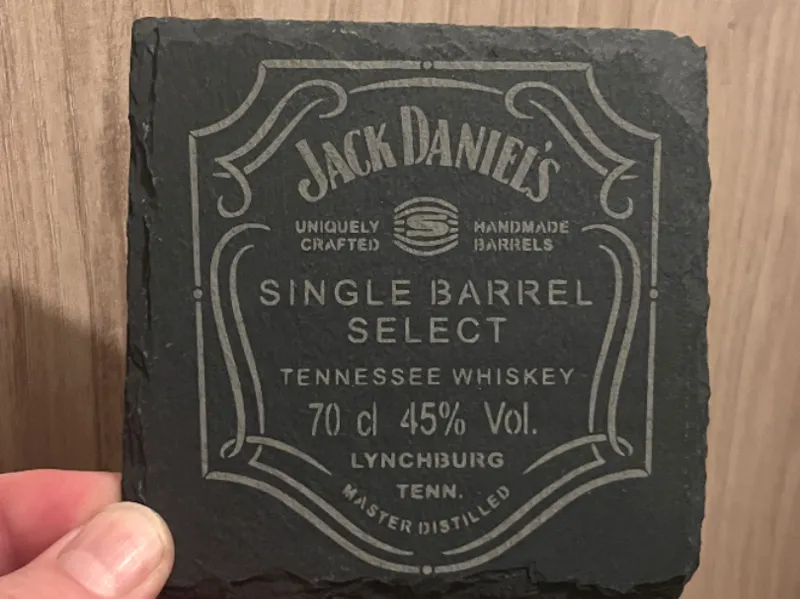 Coasters - Jack Daniel’s Style Slate Engraving