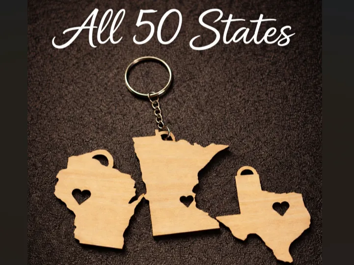 State Heart keychain 