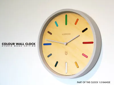 Colour Wall Clock By Foxwood - Laser Files