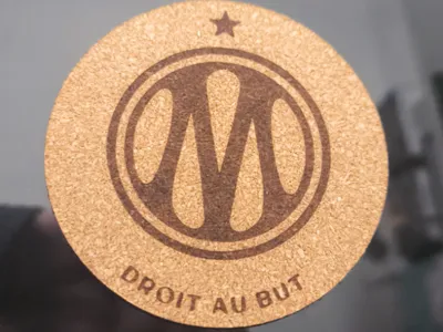 New Olympique de Marseille logo under glass OM