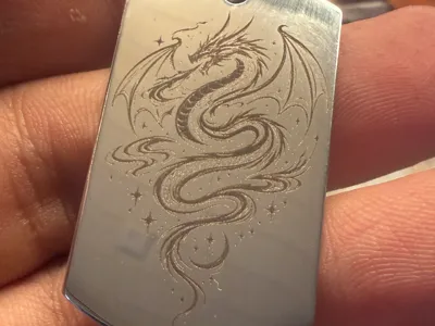 Serpent Dragon Engraving - Free 3D Print Model - MakerWorld
