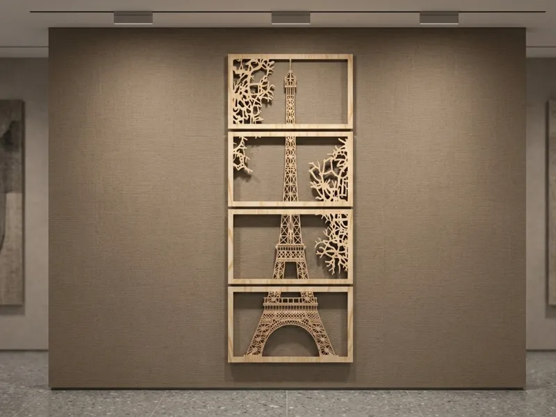 Torre Eiffel - Quadro Modulare in 4 Pannelli