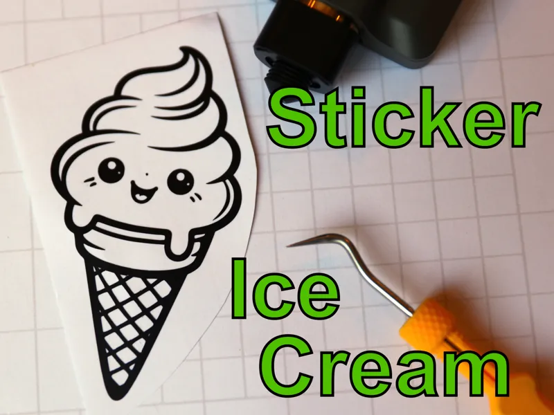 Cute Ice Cream Vinyl Wall Art Sticker