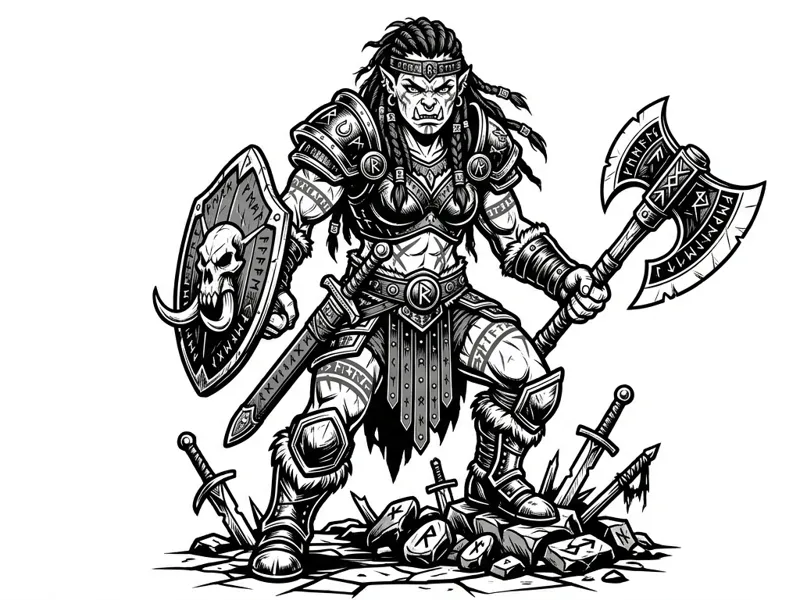 Nordischer Ork-Schildmaid
