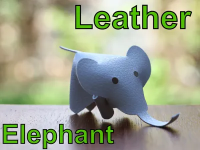 Cute Foldable DIY Leather Elephant Kit for Plotter