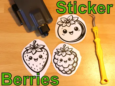 Cute Berries Vinyl Sticker Set for Cutting module