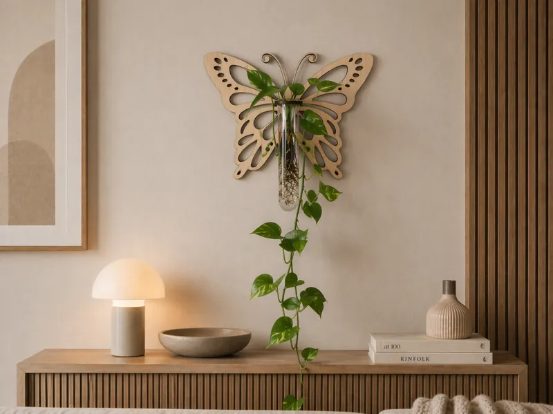 Minimalist Butterfly Wall Vase