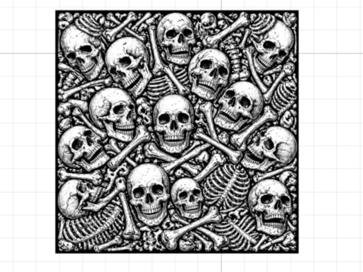 Wooden Coaster Skulls & Bones