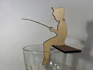 Little Fisherboy – Glas-Vasen-Deko | Laser Cut