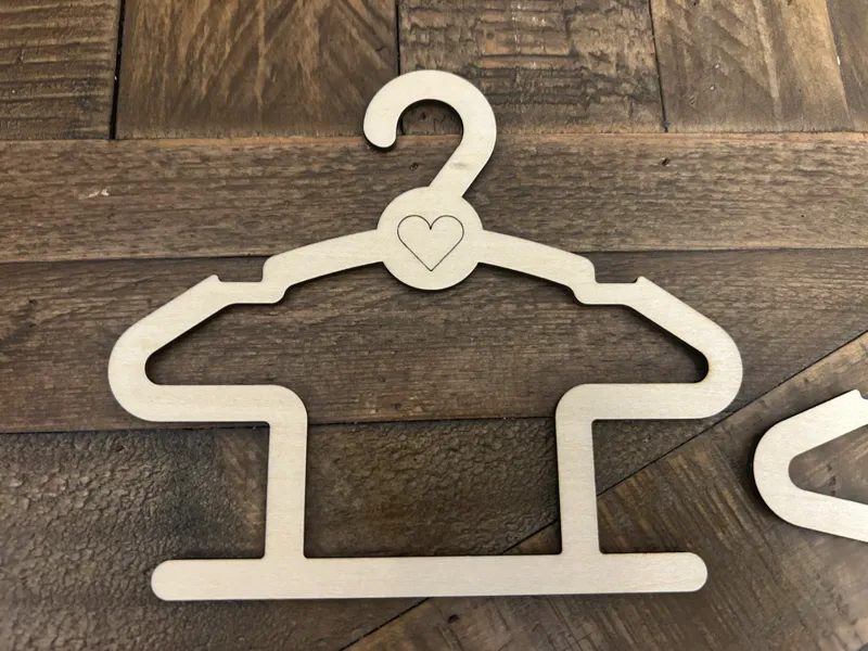 American Girl Doll Hangers with Hearts Laser cut 