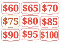 Price tag $60 to $100