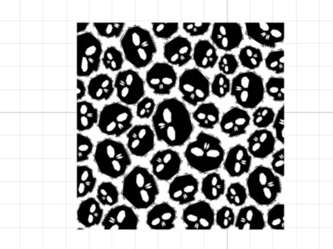 Wooden Coaster Skulls Pattern 4