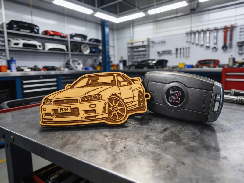 Nissan Skyline R34 Keychain - Mirror Hanger