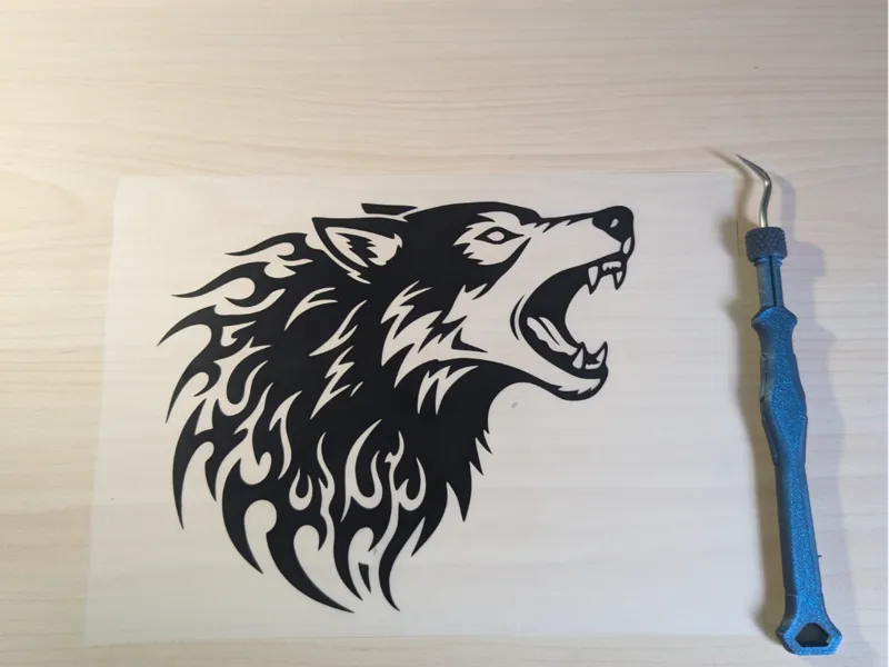 Sticker Wolfskopf